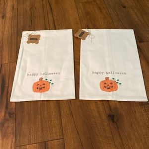 Mud pie happy Halloween pumpkin dishtowels